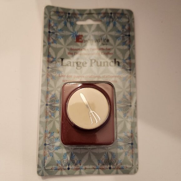 Hand Rake Gardening Large Hole Punch Emagination paper Scrapbook - Picture 1 of 5